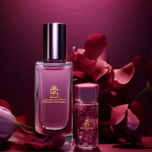 Lattafa Maahir Gold perfume with luxurious floral-woody scent in a golden bottle.
