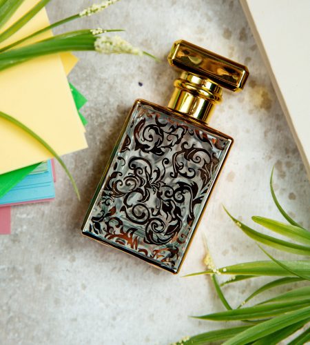 bottle of parfum on the table